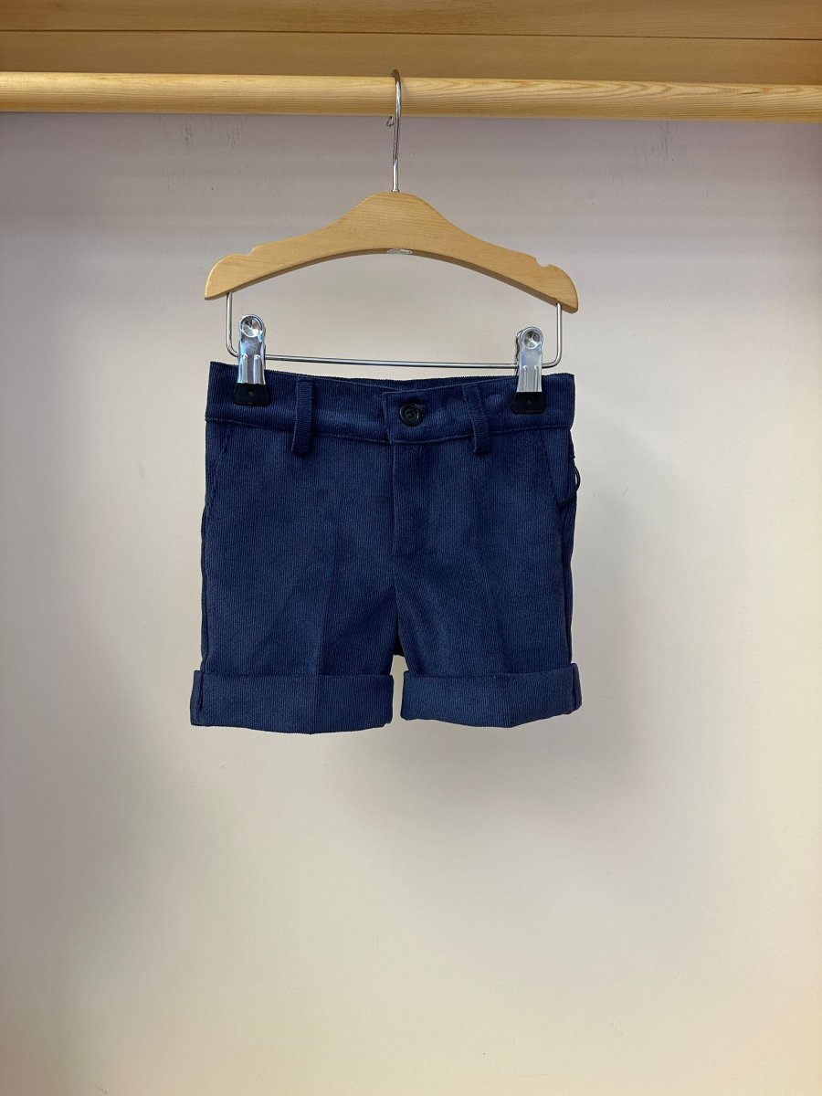 Bermuda Ambarabà blu a costine