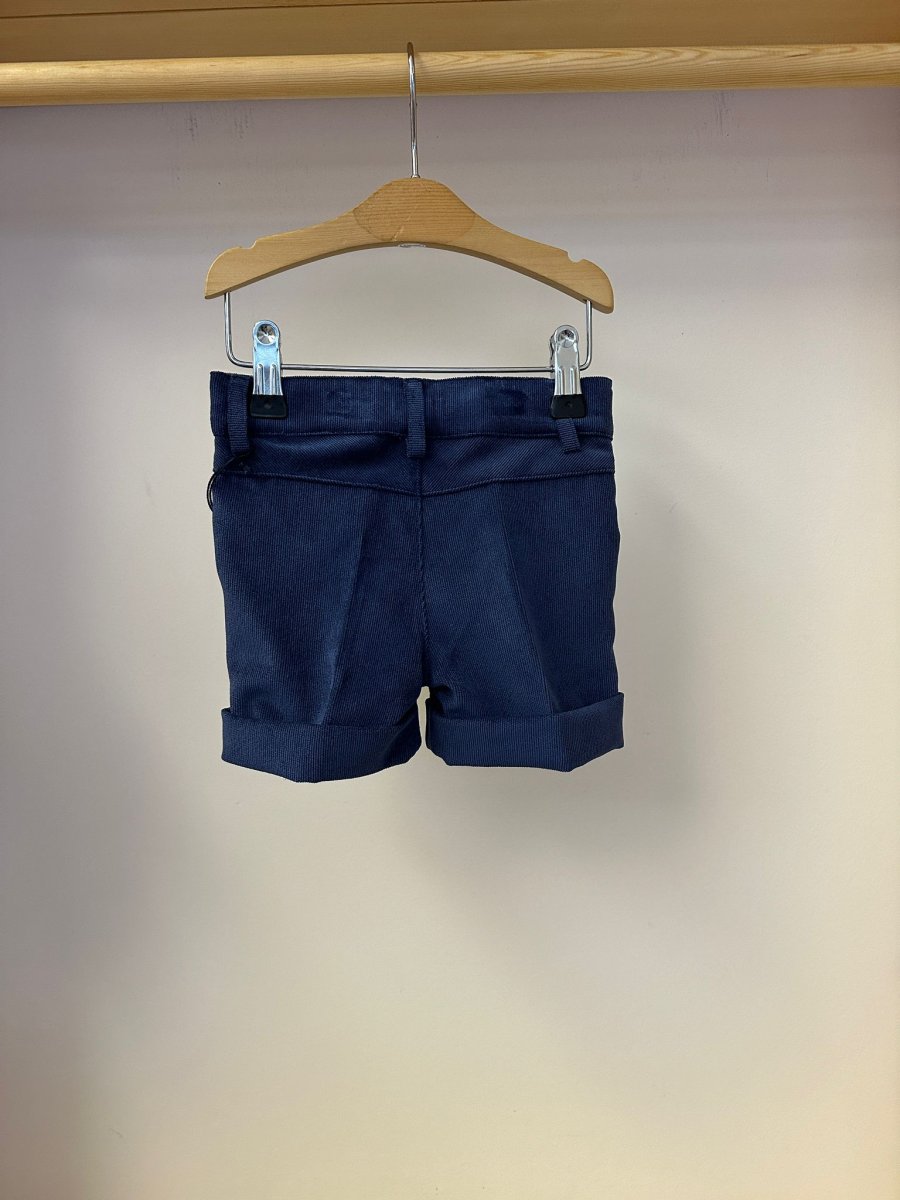 Bermuda Ambarabà blu a costine - immagine 4
