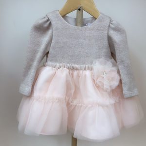 Abito Ambarabà rosa con glitter