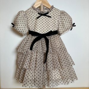Vestito tulle con pois neri Phi Clothing