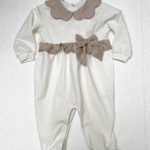 Tutina Intera Panna Con Fiocco Beige Myrumi