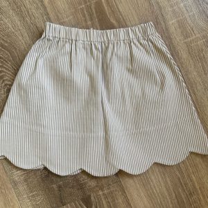 Minigonna rigata bianca e beige PerTe
