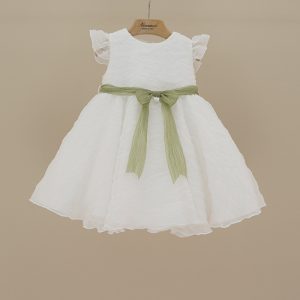 Abito bianco e verde Ninnaoh