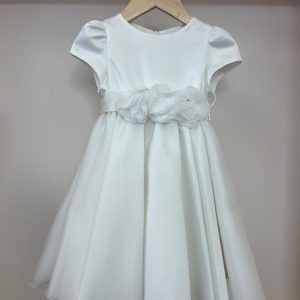 Abito bianco con fiori Ambarabà