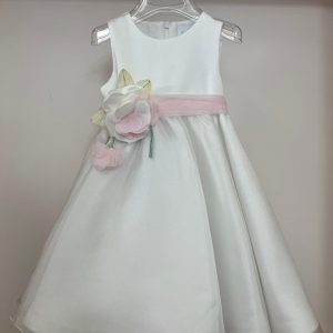 Abito bianco con fiore Ambarabà