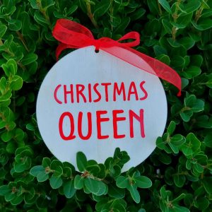 ADDOBBO NATALIZIO IN LEGNO “CHRISTMAS QUEEN”