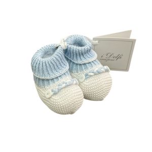 Babbucce treccia bianca celeste I Delfi