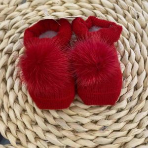 Babbucce pom pom rosso Story Loris