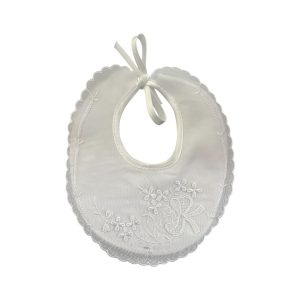 Bavetta bianca ricamata elegante