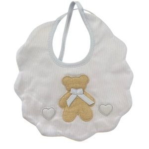 Bavetta celeste cuore orso cuore
