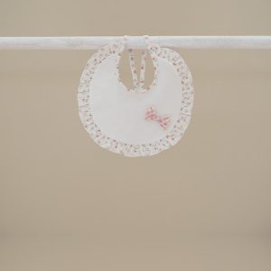 Bavetta con fiocco fiori pesco Ninnaoh