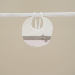 Bavetta panna rosa e beige Ninnaoh