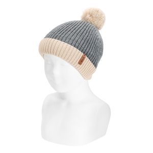 Cappellino bicolore grigio e beige Condor