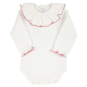 Body colletto balza rosa Condor