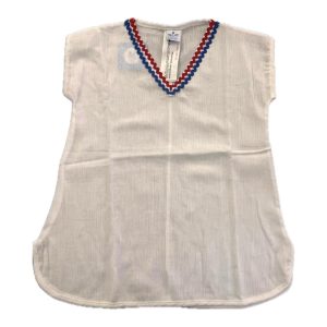 Caftano ricami rossi e blu Sardon