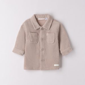 Camicia a coste tortora Minibanda