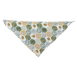 Bandana mare verde con animali handmade