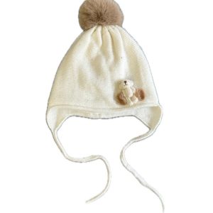 Cappello panna con orsetto Jamiks