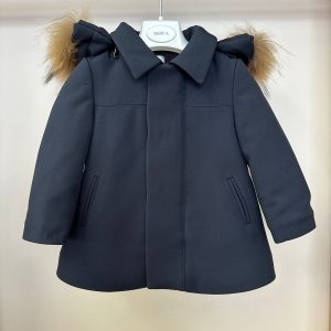 Cappottino blu pelliccia Baby A.