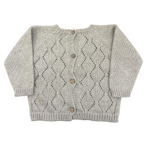 Cardigan grigio traforato li & me