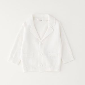 Cardigan a V bianco Minibanda