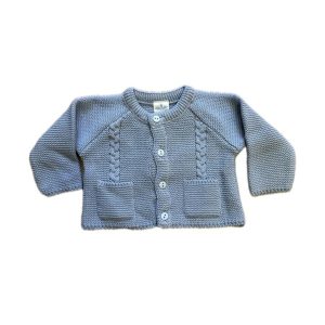 Cardigan lungo celeste Sardon