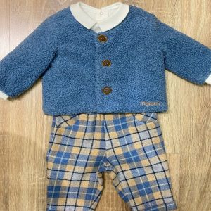 Abito celeste e tortora Myrumi