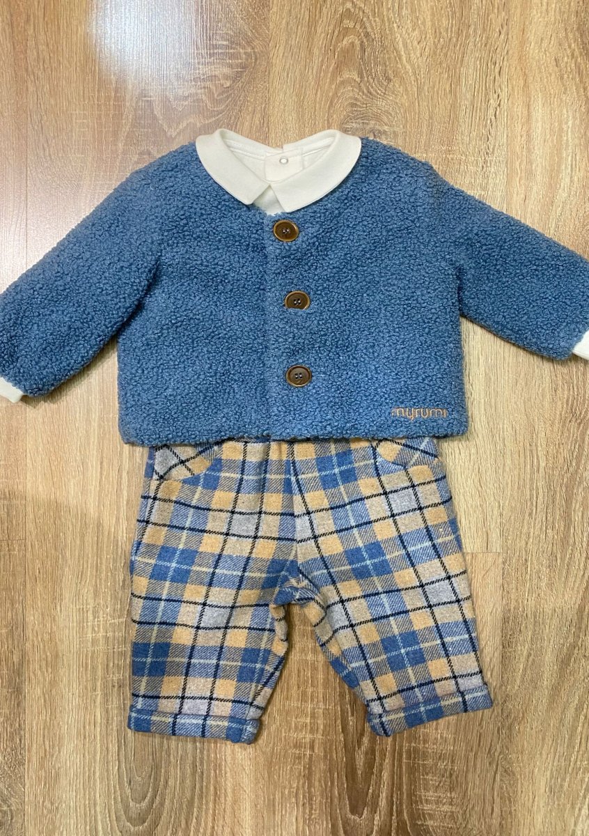 Abito celeste e tortora Myrumi