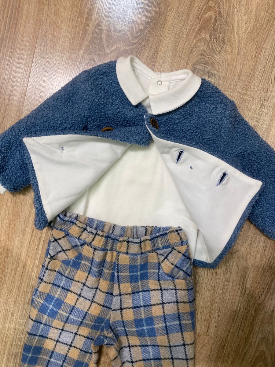 Abito celeste e tortora Myrumi - immagine 3