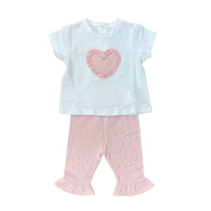 Completo cuori rosa Minibanda