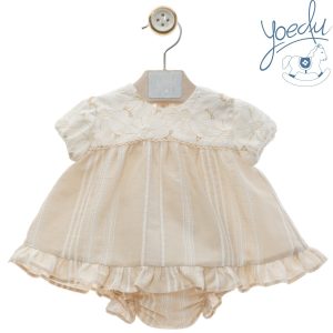 Completo due pezzi bianco e beige Yoedu