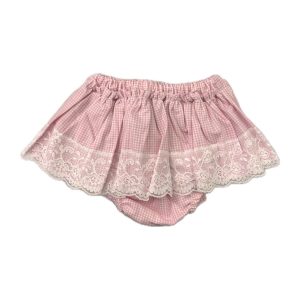 Culotte con balze a quadretti