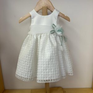 Abito cerimonia con cintura fiorellino