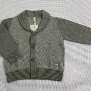 Cardigan a punta grigio