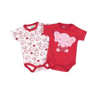 Set 2 body elefante e cuori FS Baby