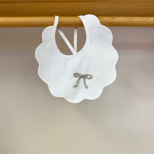 Bavetta bianca fiocco tortora I Delfi