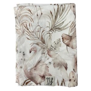 Mussola fenicotteri bamboo Nannafrufrù