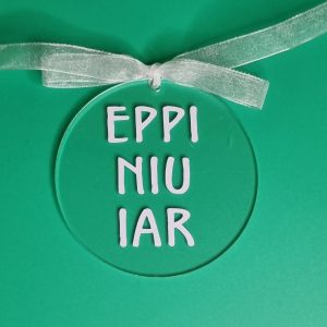 ADDOBBO NATALIZIO “EPPI NIU IAR” (diametro 7,5 cm)