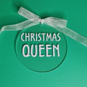 ADDOBBO NATALIZIO “CHRISTMAS QUEEN” (diametro 7,5 cm)