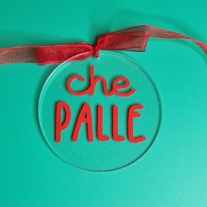 ADDOBBO NATALIZIO “CHE PALLE” (diametro 7,5 cm)