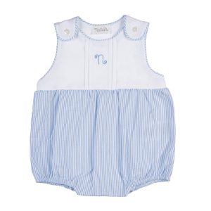 Pagliaccetto a righe celeste Nanan