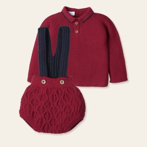 Salopette con polo rosso e blu Mac Ilusion