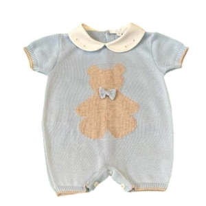 Pagliaccetto in filo di scozia orsetto tortora Primodì