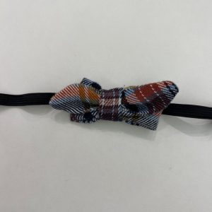 Papillon tartan celeste