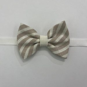 Papillon a righe beige e bianco Ambarabà