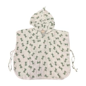 Poncho bianco dinosauri Mama-Yoyo