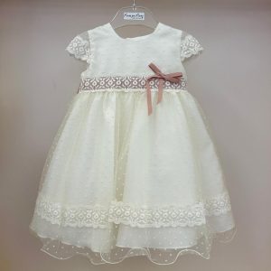 Abito tulle e pizzo bianco Ponto por Ponto