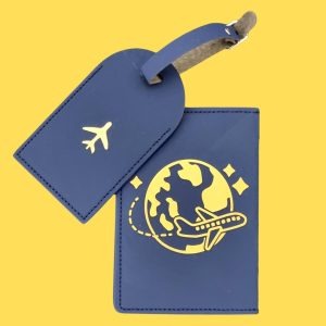 Porta passaporto + etichetta valigia GLOBO