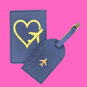 Porta passaporto + etichetta valigia LOVE FLY