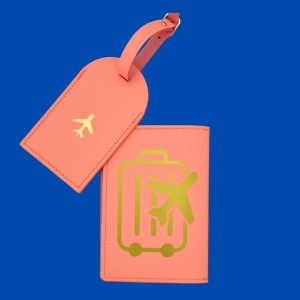 Porta passaporto + etichetta valigia BAGGAGE